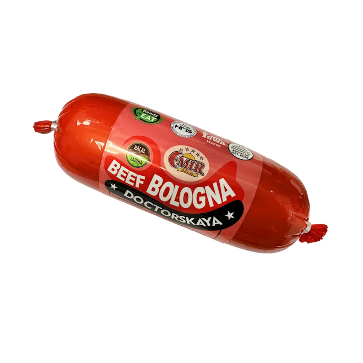 BEEF BOLOGNA DOCTORSKAYA CHUNK (SHORT) 12/0.85LB EMIR HALAL BY LB N2755