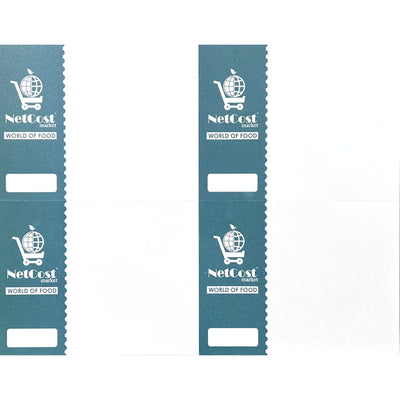 LABELS GREEN "WORLD OF FOOD" (4/PAGE) 500PCS