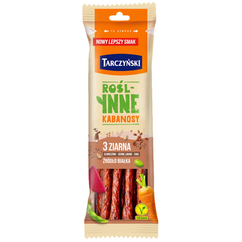 KABANOSY VEGAN - PLANT BASED 3 SEEDS 22/90GR TARCZYNSKI N3