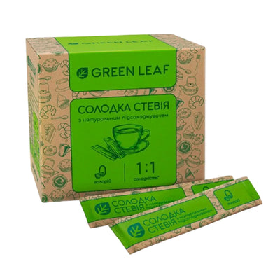 STEVIA SWEETENER STICKS 1:1 8/(50*4GR) GREEN LEAF UKRAINE