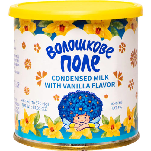 CONDENSED MILK W/VANILLA FLAVOR 15/370GR VOLOSHKOVE POLE UKRAINE
