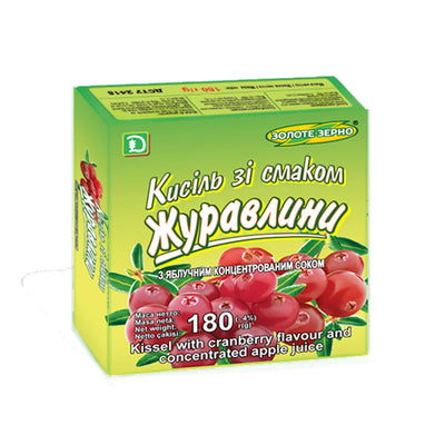 KISSEL W/CRANBERRY AND APPLE JUICE 28/180GR ZOLOTE ZERNO N446