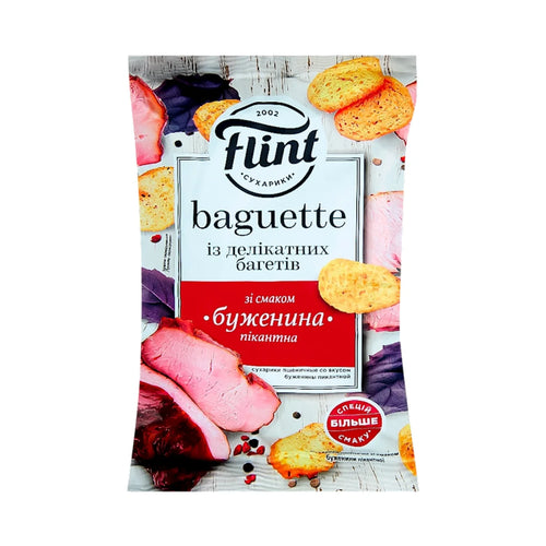 DRY BREAD WHEAT BAGUETTE W/BAKED PORK FLAVOR 48/60GR FLINT
