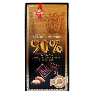 CHOCOLATE BAR BITTER ELITE 90% 22/85GR SPARTAK N9959