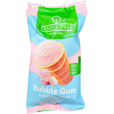 ICE CREAM W/BUBBLE GUM FLAVOR IN WAFFLE CUP 15/130ML FAMILY TREE N2206NC