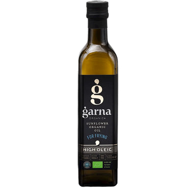 OIL SUNFLOWER HIGH OLEIC REFINED GLASS 6/0.5L GARNA ORGANICA UKRAINE