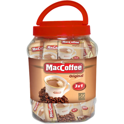 COFFEE SACHETS ORIGINAL 3 IN 1 JAR 50/20GR MACCOFFEE UKRAINE (12)