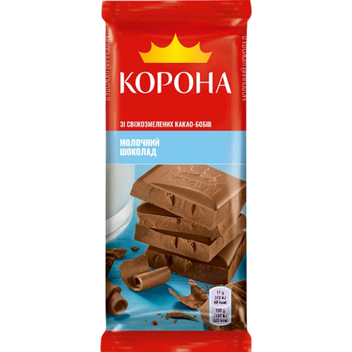 CHOCOLATE BAR MILK 25/85GR KORONA UKRAINE N4260162