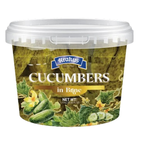 CUCUMBERS PICKLED IN BRINE 6/1150GR KRAKUS POLAND NKRAK0339