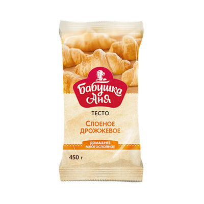 DOUGH PUFF PASTRY YEAST FROZEN 7/450GR BABUSHKA  ANYA  N3134