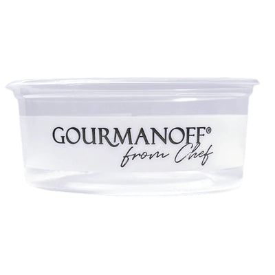 CONTAINER ROUND SMALL PLASTIC CLEAR GOURMANOFF 500/8OZ N291314