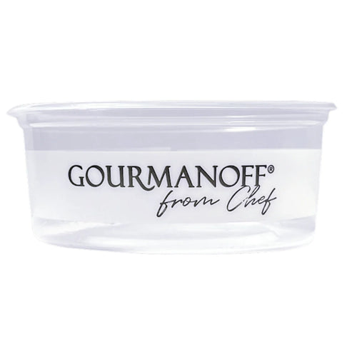 CONTAINER ROUND SMALL PLASTIC CLEAR GOURMANOFF 500/8OZ N291314
