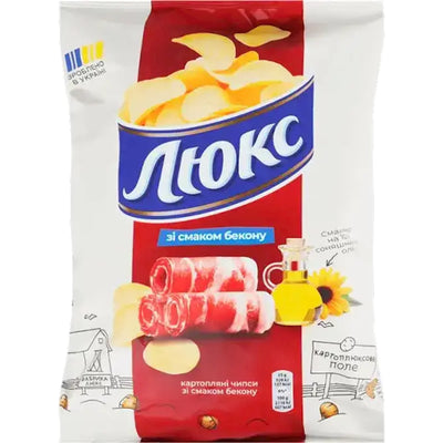 CHIPS POTATO W/BACON FLAVOR 22/125GR LUX N4313759