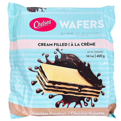 WAFFERS W/CHOCOLATE&HAZELNUT FILLING 12/400GR CHELSEA