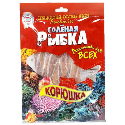 DRY FISH ANCHOVY (KORUSHKA) VACUUM PACKED 10/90GR  AV DELICIOUS N AV109(6)