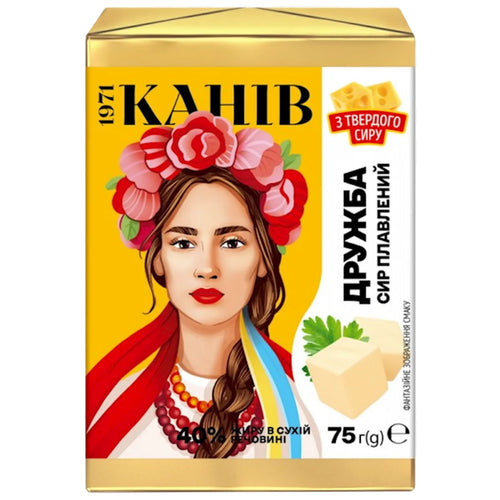CHEESE PROCESSED DRUZHBA 35% 24/75GR KANIV UKRAINE N0463
