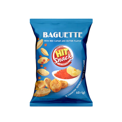 CROUTONS BAGUETTE CRISPY W/RED CAVIAR&BUTTER 30/60GR ZOLOTE ZERNO N473