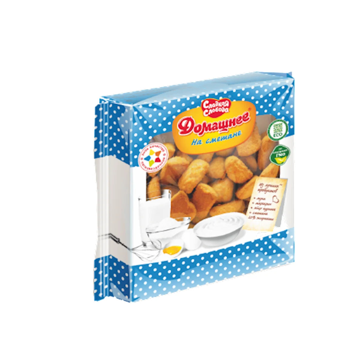 COOKIES W/SOUR CREAM FLAVOR DOMASHNEE 1/450GR SLADKAYA SLOBODA N20160