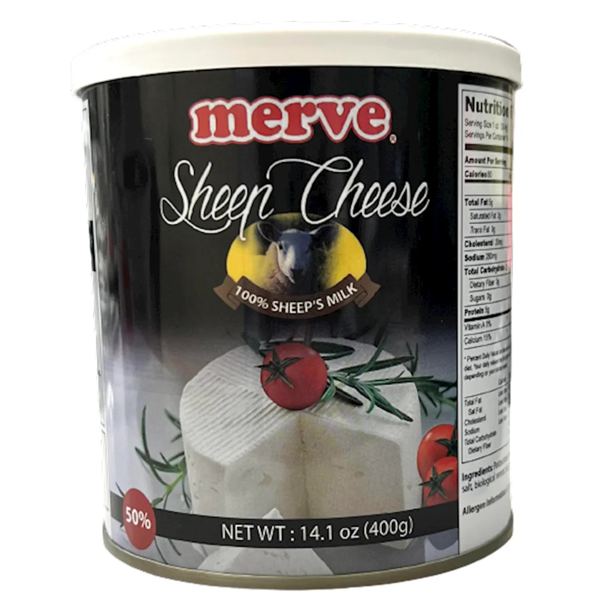 FETA SHEEP CHEESE IN BRINE 50% 6/400GR MERVE NETHERLAND N4266