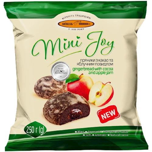 GINGERBREAD W/COCOA&APPLE FLAVOR 12/250GR MINI JOY UKRAINE N5550
