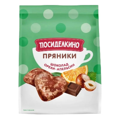 GINGERBREAD W/CHOCOLATE&MIX NUTS&ORANGE PEELS 15/250GR POSIDELKINO RUSSIA N994