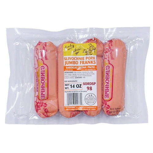 FRANKS JUMBO PORK SARDELI SLIVOCHNIE 14OZ V/P N98/92077 (20) BY PC