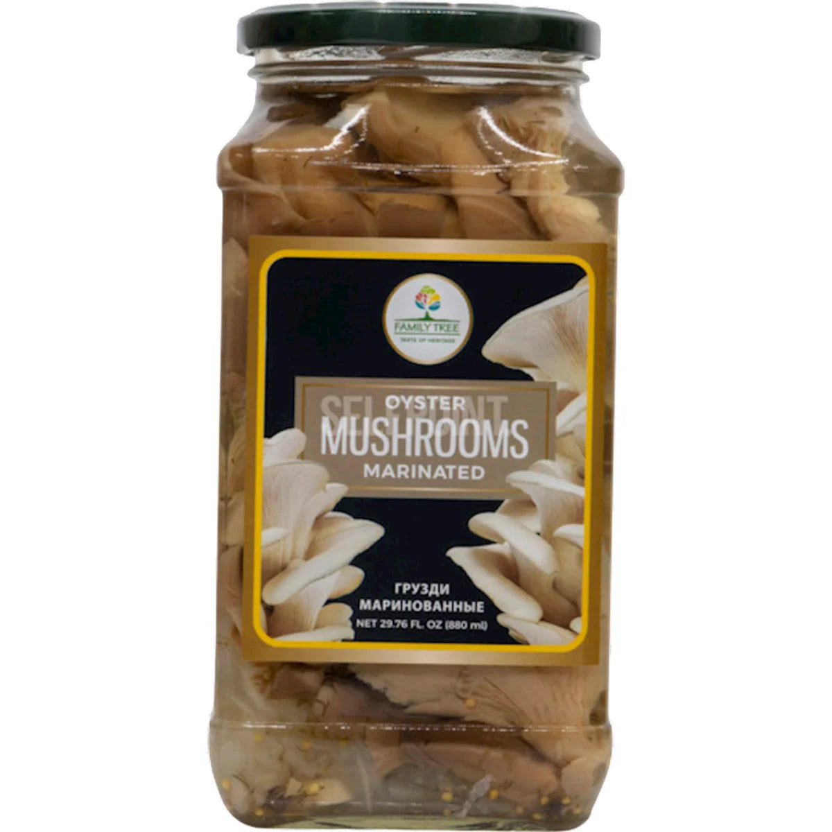 MUSHROOMS OYSTER MARINATED 12/880ML FAMILY TREE*