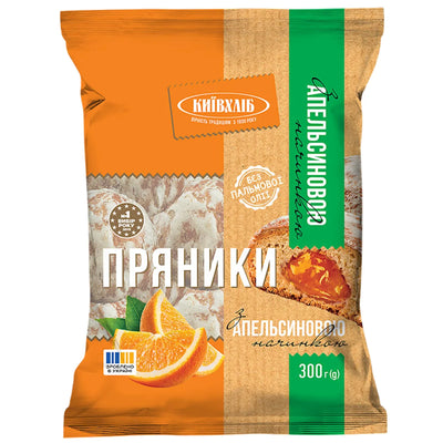 GINGERBREAD W/ORANGE FILLING 10/300GR FRUIT GARDEN KYIV HLIB N6878
