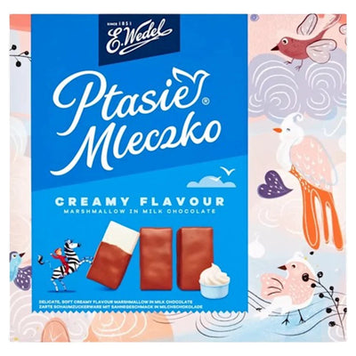 CANDIES BOXED PTASIE MLECZKO CREAM IN MILK CHOCOLATE 18/340GR E.WEDEL N2100046