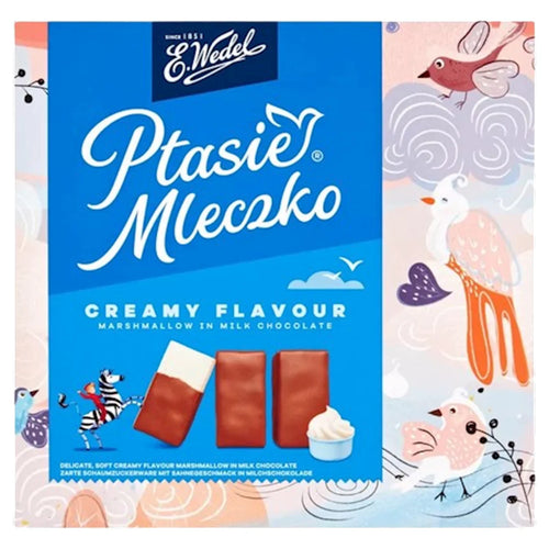 CANDIES BOXED PTASIE MLECZKO CREAM IN MILK CHOCOLATE 18/340GR E.WEDEL N2100046
