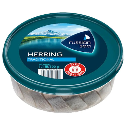 HERRING PIECES  TRADITIONAL ATLANTIC  LIGHTLY SALTED IN OIL 6/500GR RUSSKOE MORE N3321