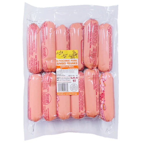 FRANKS PORK JUMBO SARDELI SLIVOCHNIE 4/20LB VP N97/92078
204474 BULK 5LB Bags 97-SORDS