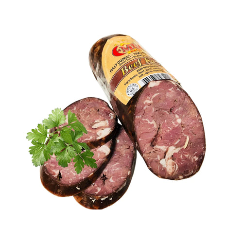 KIELBASA BEEF KAZY CHUNK (SHORT) 12/0.6LB EMIR HALAL BY LB