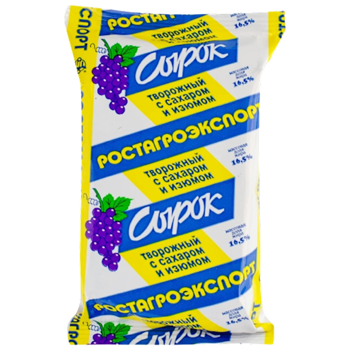 CHEESE MASSA SIROK W/RAISIN 16.5% 8/90GR ROSTAGROEXPORT N3020