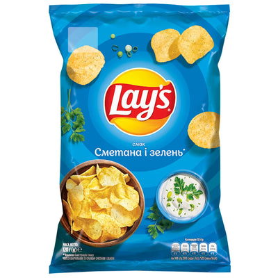 CHIPS POTATO W/SOUR CREAM&HERBS FLAVOR 21/120GR LAY'S