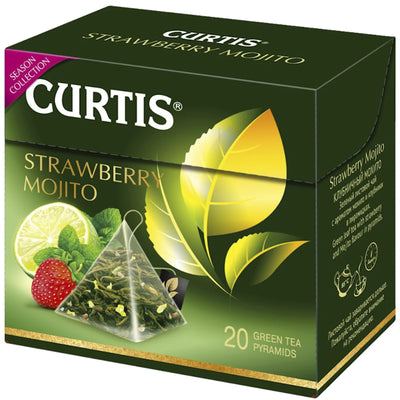 TEA GREEN STRAWBERRY MOJITO PYRAMIDS 12/(20X1.2GR) CURTIS N16678/25766/25914