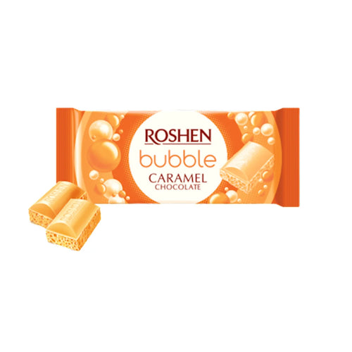 CHOCOLATE BAR AERATED WHITE W/CARAMEL 20/80GR ROSHEN N6258/4719